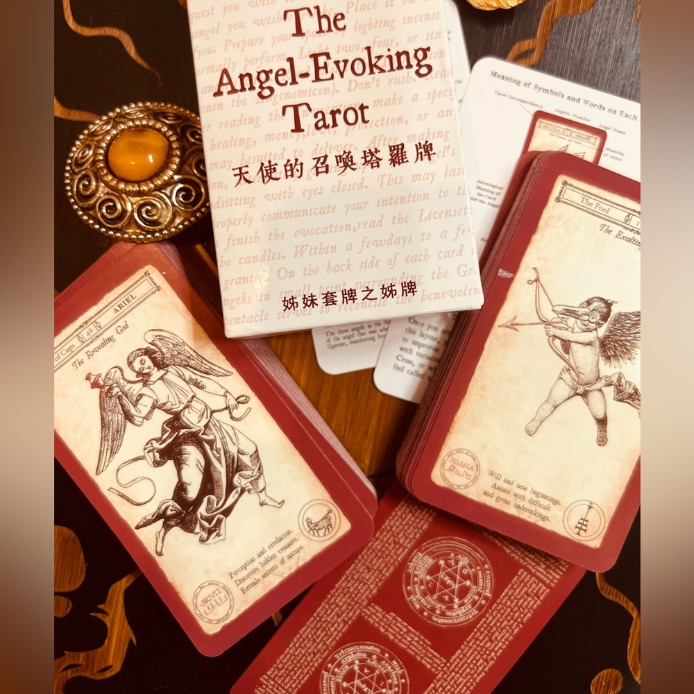 New! Celestial Tarot Deck Angel Summoning Archangels & Mystical 2 Guide Cards